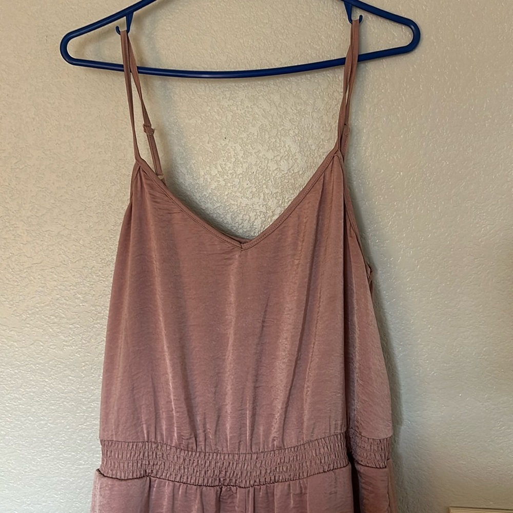 And Now This Satin Dusty Rose Jumpsuit